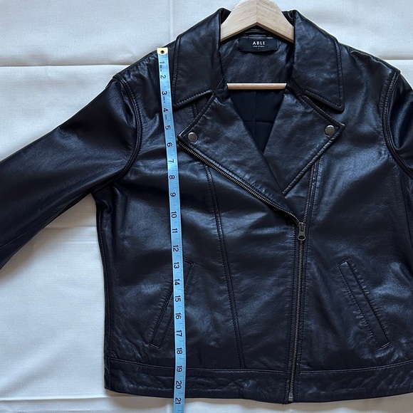 ABLE Black Leather Jacket - Picture 6 of 9